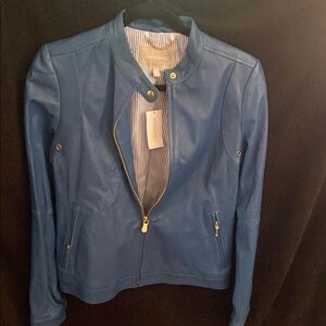 Blue Leather Jacket